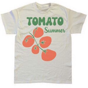 🍅“Summer Tomato Playful White Shirt🍅